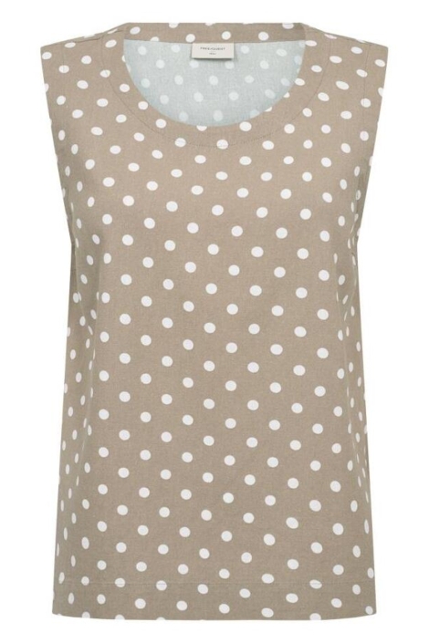 Freequent beige dames top | Vooraanzicht