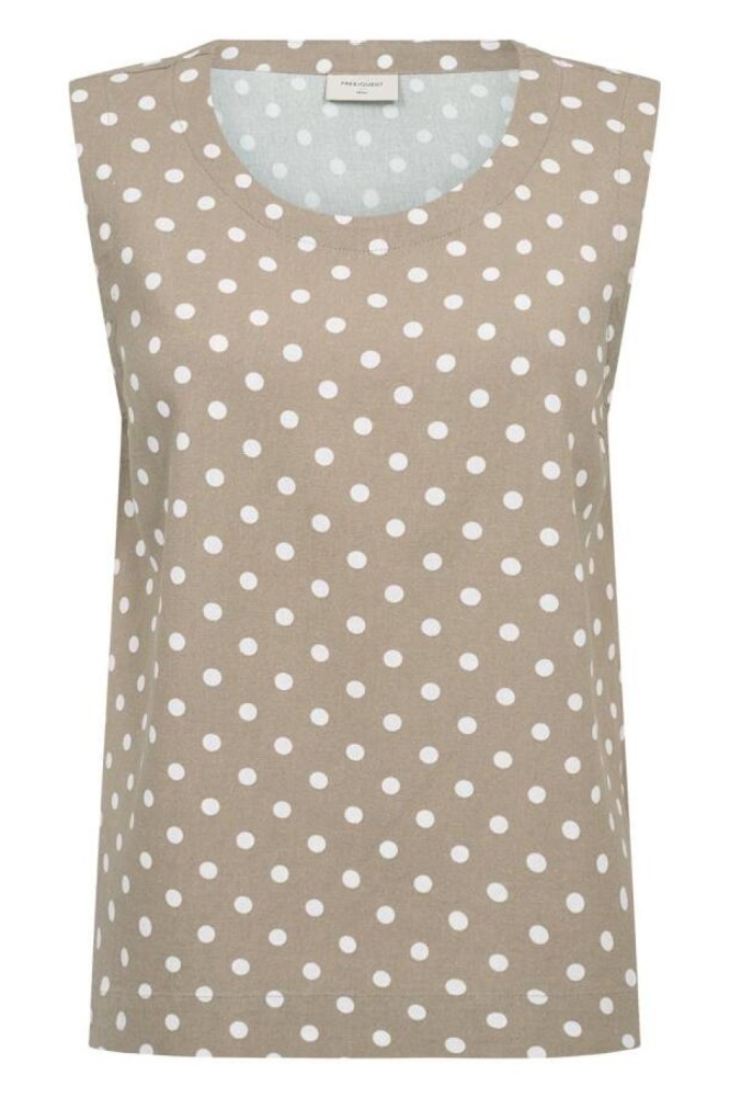 Freequent beige dames top | Vooraanzicht