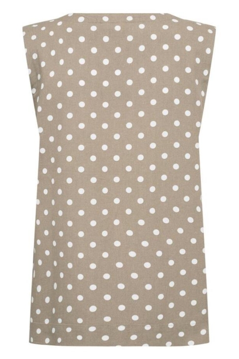 Freequent beige dames top | Achteraanzicht