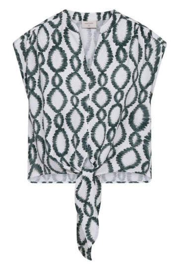 Freequent Top FQLAVISCO TOP 208200 BRILLIANT WHITE W. DARK FOREST