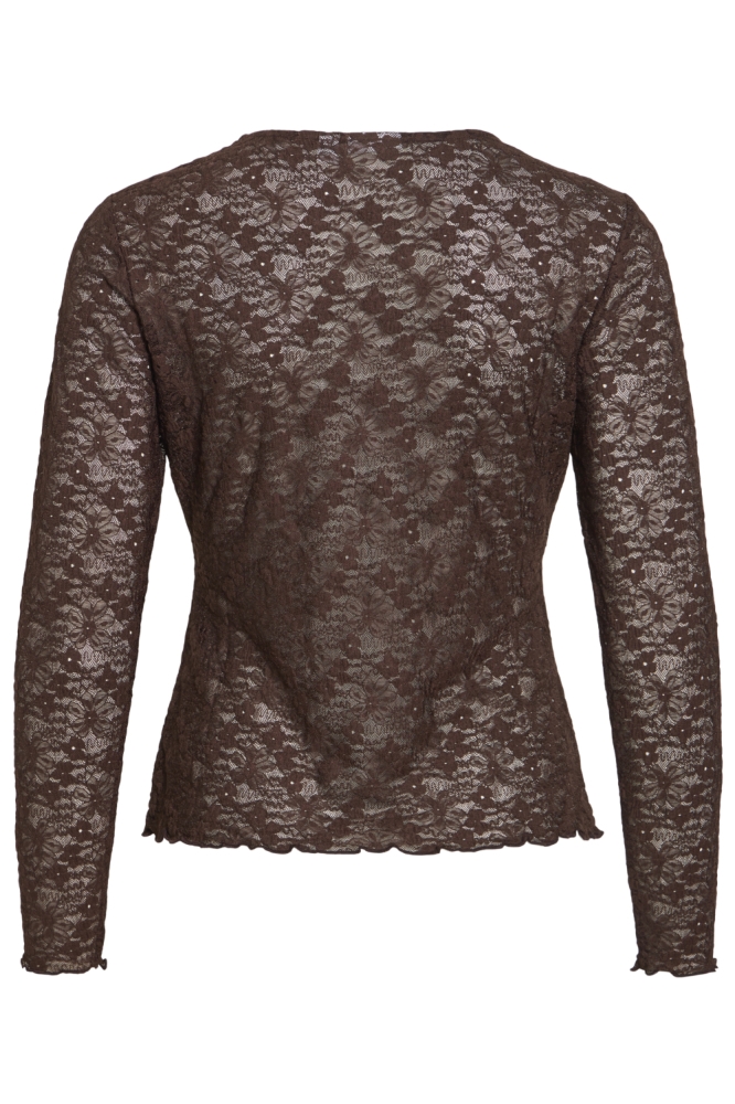 Vila bruine dames top | Achteraanzicht