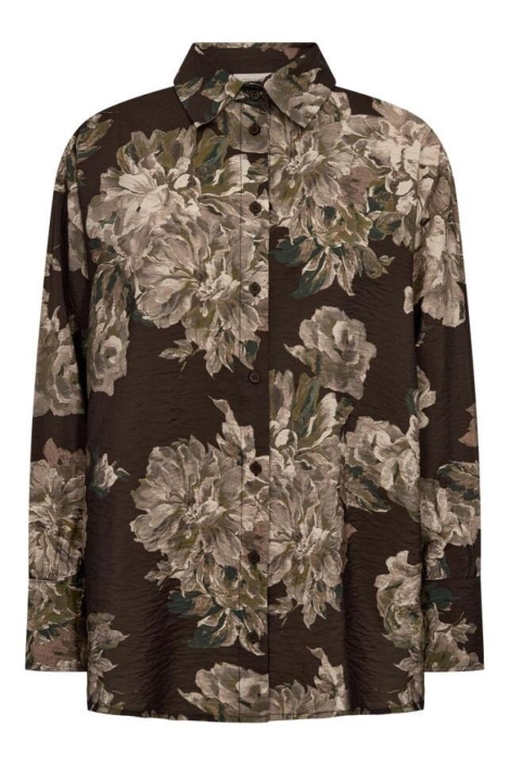 Freequent bruine dames blouse | Vooraanzicht