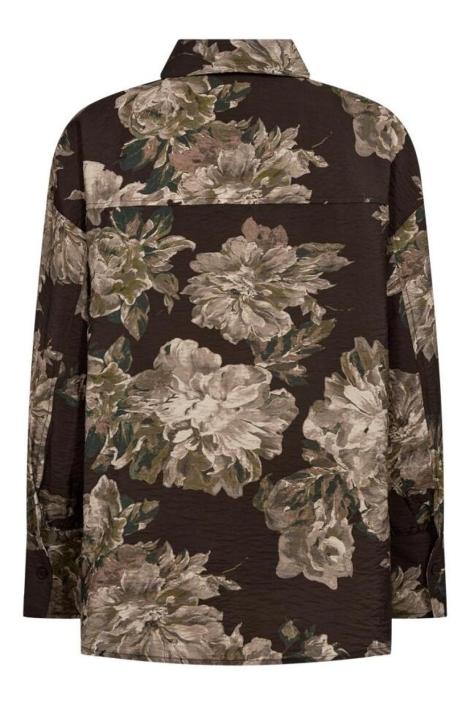 Freequent bruine dames blouse | Achteraanzicht