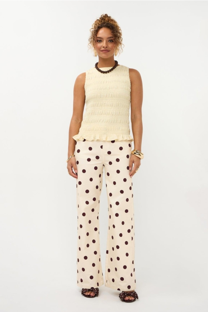 Ydence beige dames top | Model
