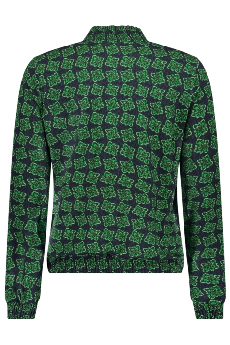 Geisha groene dames blouse | Achteraanzicht