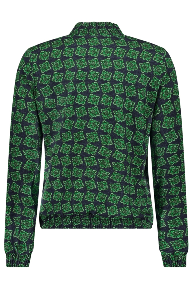 Geisha groene dames blouse | Achteraanzicht
