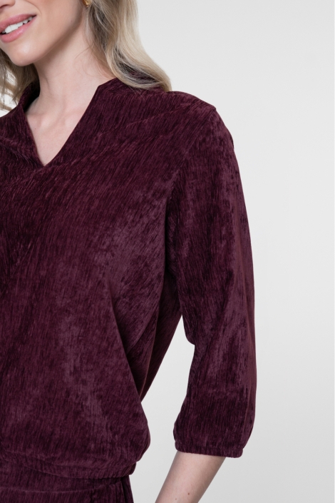 Geisha bordeaux dames t-shirt | Close up