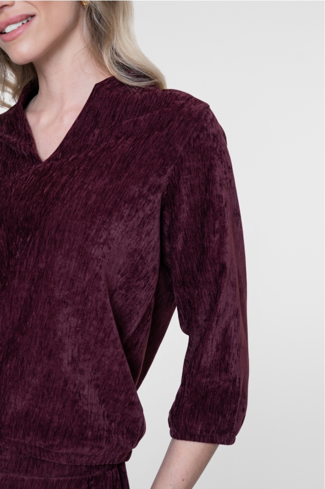 Geisha bordeaux dames t-shirt | Close up