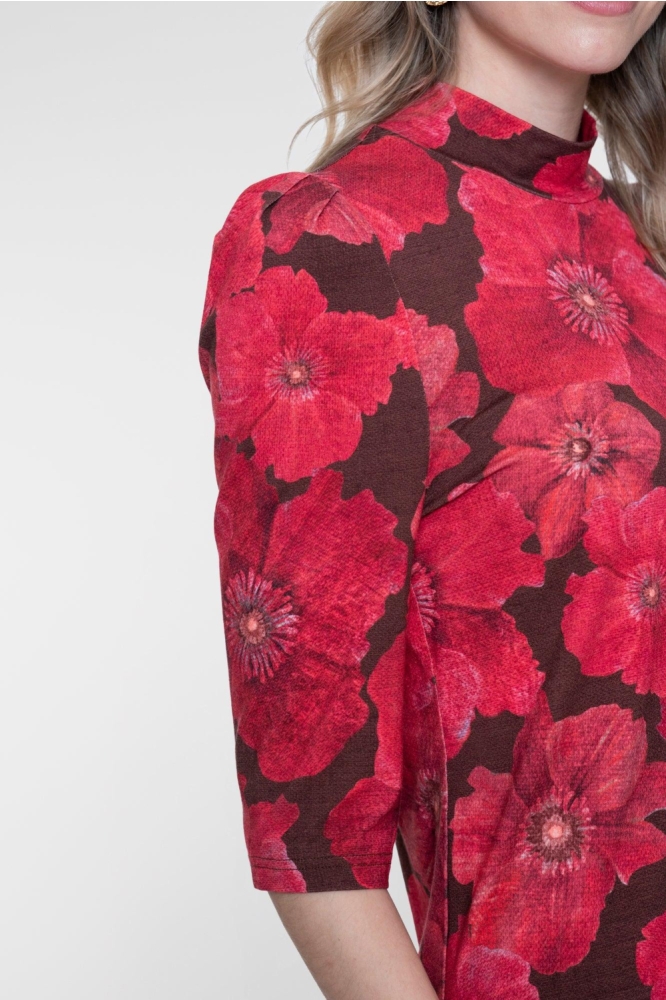 Geisha bruine dames t-shirt | Close up