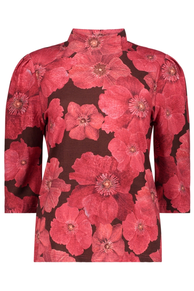 Geisha bruine dames t-shirt | Vooraanzicht