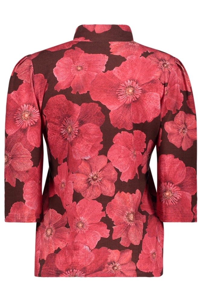 Geisha bruine dames t-shirt | Achteraanzicht