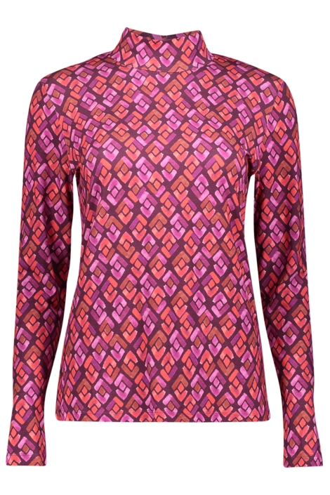 Geisha paarse dames t-shirt | Vooraanzicht