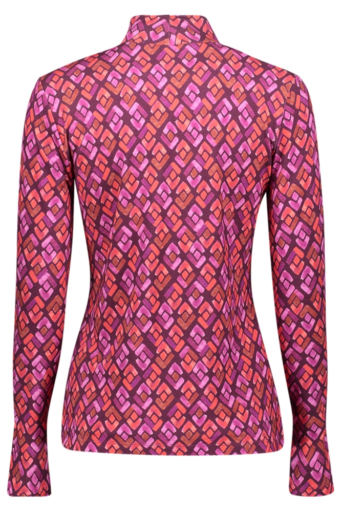 Geisha paarse dames t-shirt | Achteraanzicht