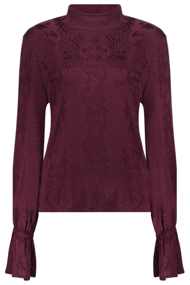 Geisha bordeaux dames t-shirt | Vooraanzicht