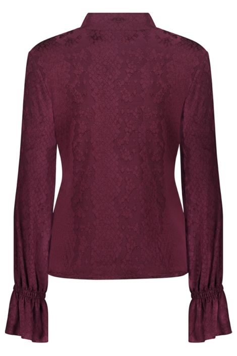 Geisha bordeaux dames t-shirt | Achteraanzicht