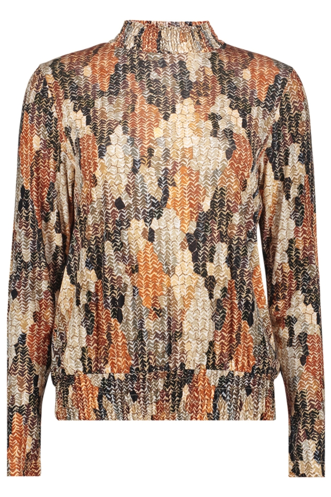 Geisha multi color dames t-shirt | Vooraanzicht