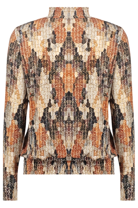 Geisha multi color dames t-shirt | Zijaanzicht