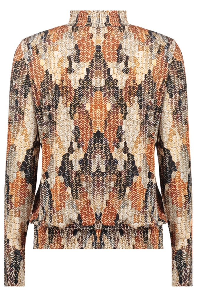 Geisha multi color dames t-shirt | Zijaanzicht