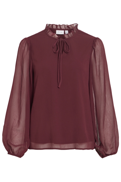 Vila bordeaux dames blouse | Vooraanzicht