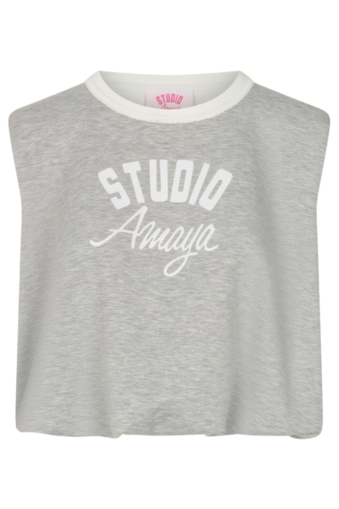 Studio Amaya grijze dames top | Vooraanzicht