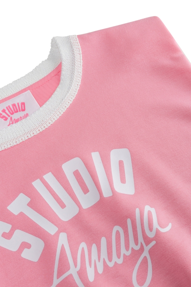 Studio Amaya roze dames top | Kleurstaal