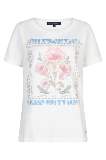 Red Button T-shirt TEE TEMMY MULTI FLOWER SRB4825 Offwhite/Rosewood