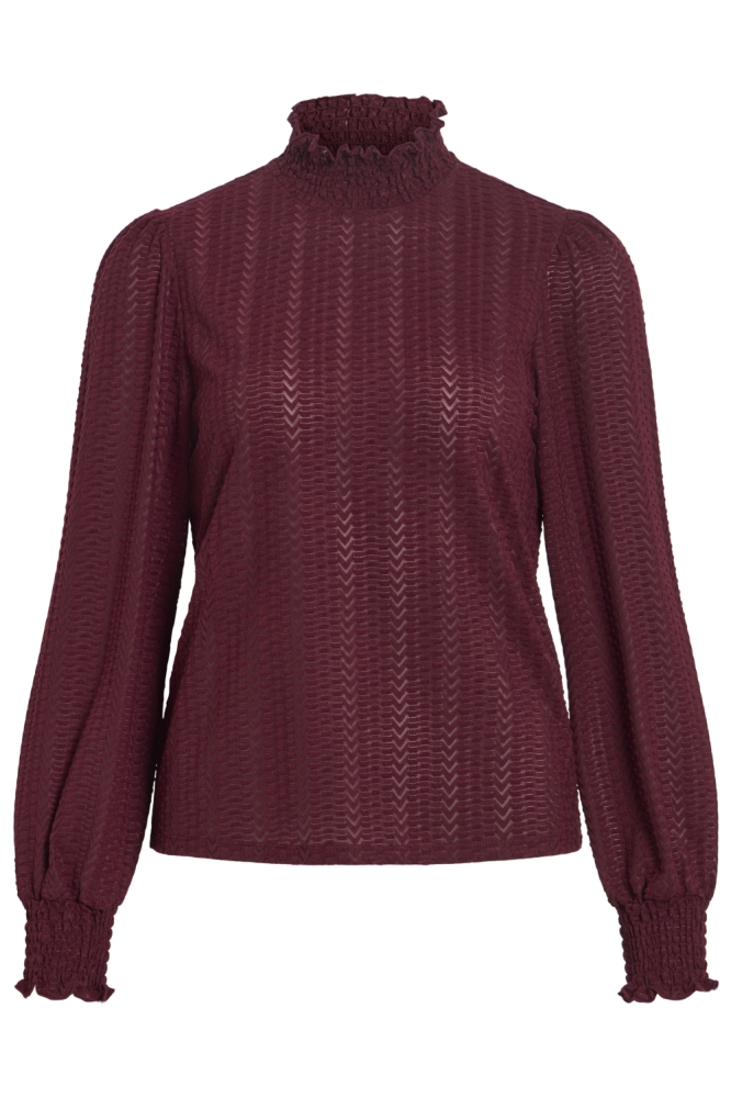 Vila bordeaux dames t-shirt | Vooraanzicht