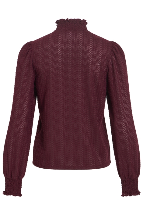 Vila bordeaux dames t-shirt | Achteraanzicht