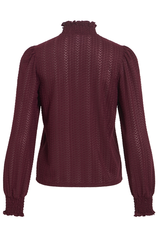 Vila bordeaux dames t-shirt | Achteraanzicht