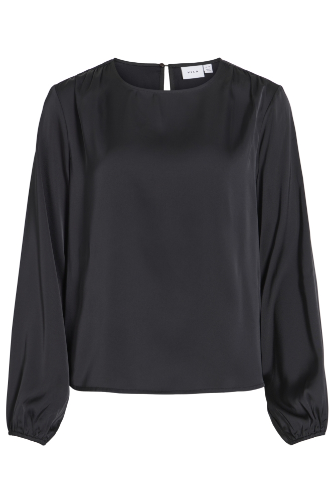 Vila zwarte dames t-shirt | Vooraanzicht