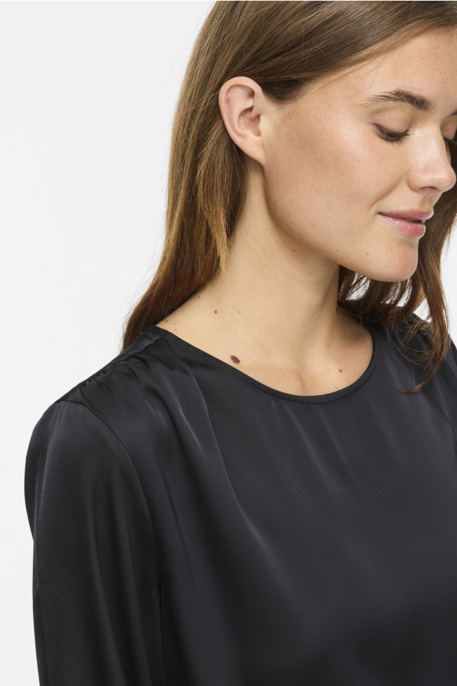 Vila zwarte dames t-shirt | Close up