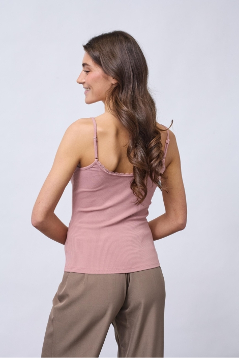 SisterS point roze dames top | Model achteraanzicht