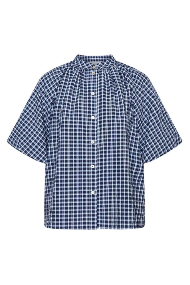 SisterS point blauwe dames blouse | Vooraanzicht