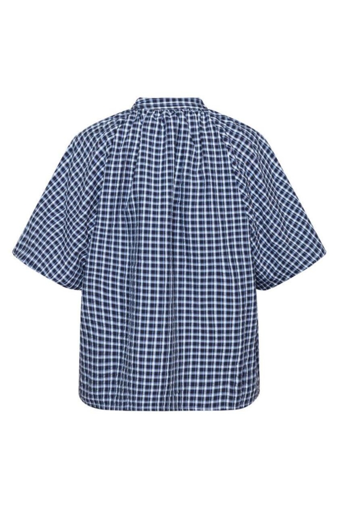 SisterS point blauwe dames blouse | Achteraanzicht