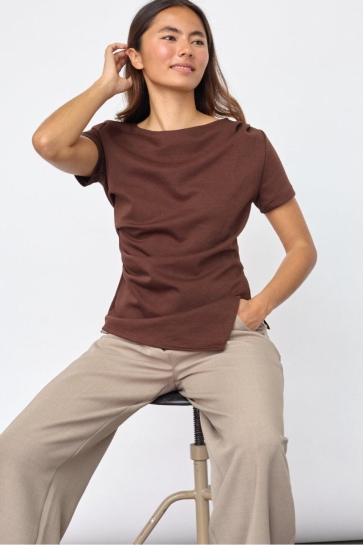 SisterS point T-shirt VEDA TOP 20055 D. Chocolate