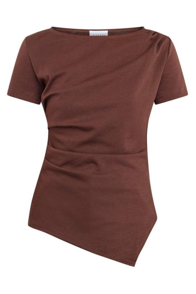 SisterS point bruine dames t-shirt | Vooraanzicht