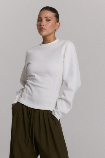 Refined Department T-shirt YUMI TOP R2608805151 002 OFF WHITE