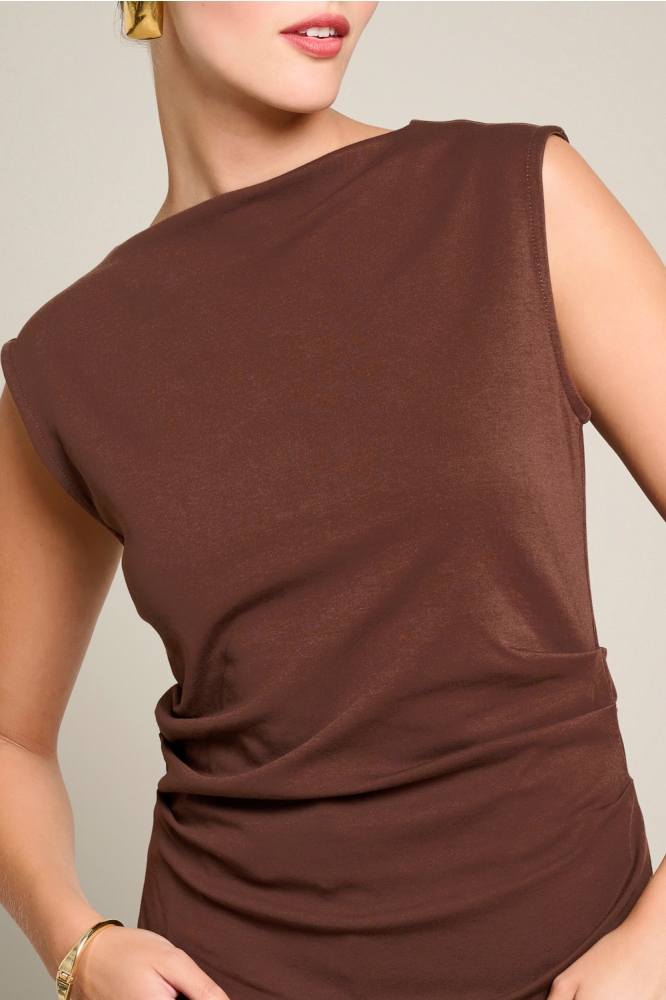 LolaLiza bruine dames top | Close up