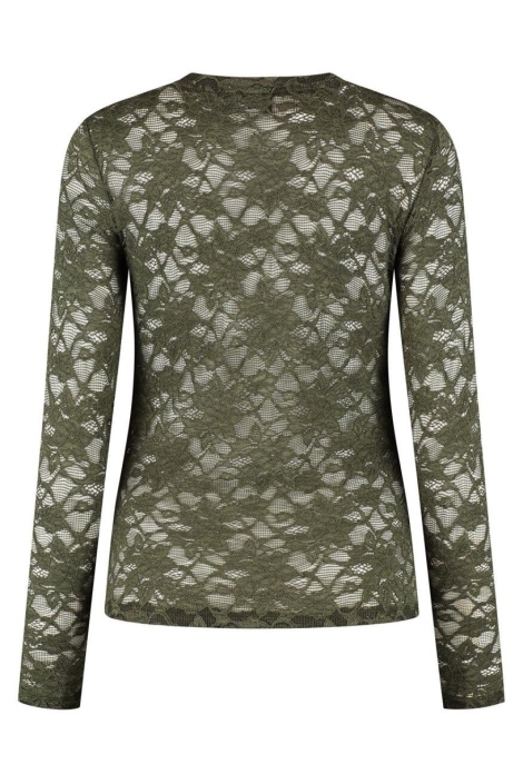 Lady Day groene dames top | Achteraanzicht