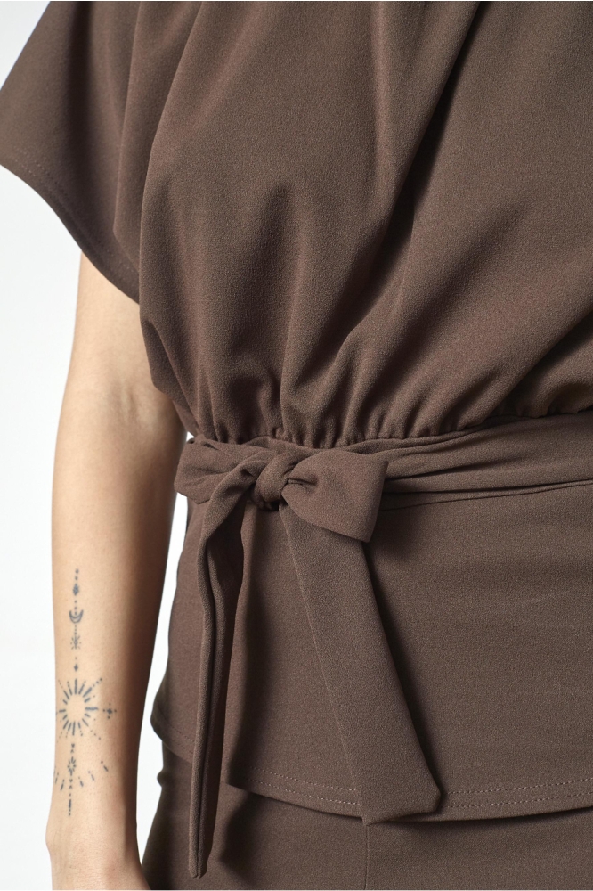 SisterS point bruine dames t-shirt | Close up
