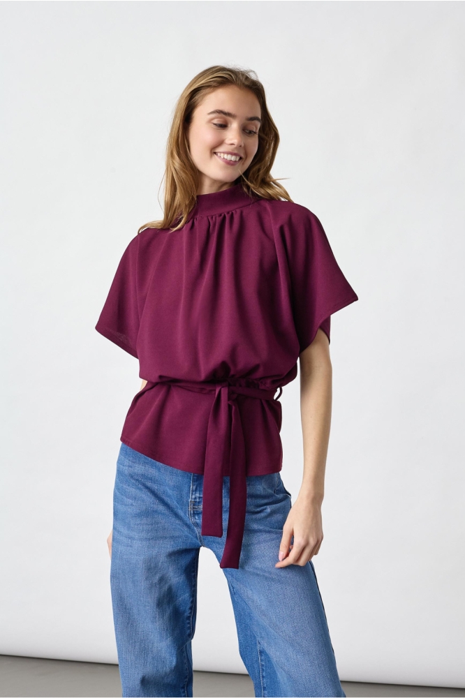 SisterS point paarse dames top | Model vooraanzicht