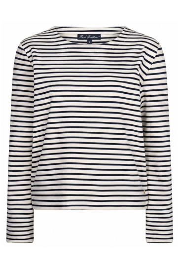 Red Button T-shirt TERRY STRIPE SRB5085 CREME/NAVY