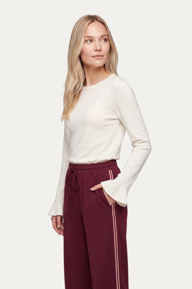C&S The Label zand dames trui | Model zijaanzicht