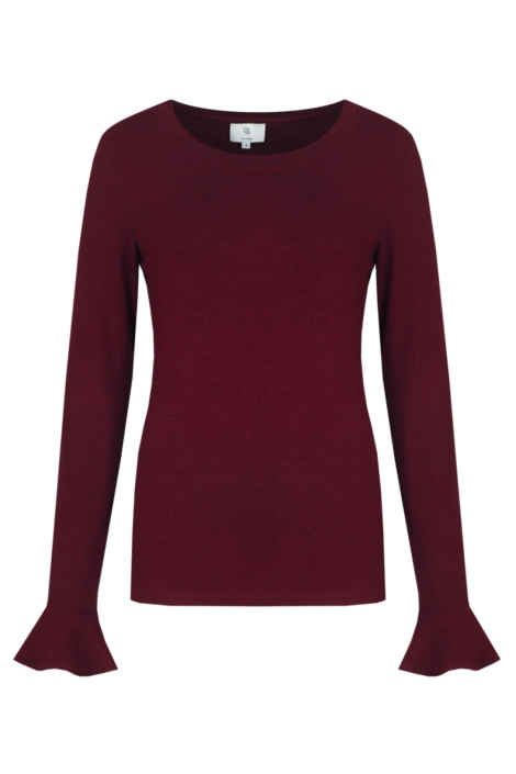 C&S The Label bordeaux dames trui | Vooraanzicht