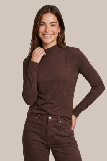 C&S The Label T-shirt TURTLE TOP 26NFC05 Mocha Brown