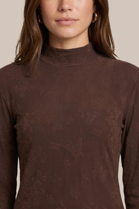 C&S The Label bruine dames t-shirt | Close up