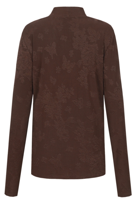C&S The Label bruine dames t-shirt | Achteraanzicht