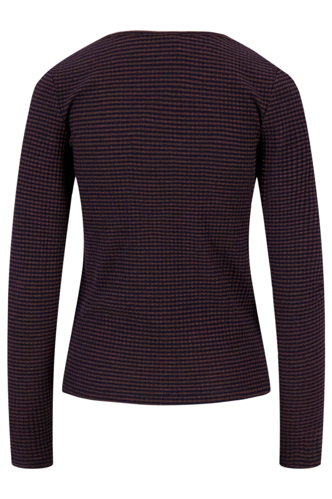 Zusss blauwe dames t-shirt | Achteraanzicht