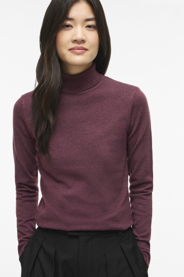 Vila Trui VIMALU ROLLNECK L/S KNIT TOP NOOS 14115276 PORT ROYALE/MELANGE