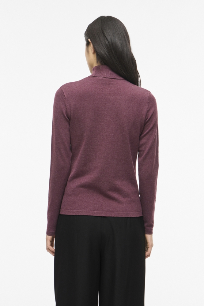 Vila bordeaux dames trui | Model achteraanzicht